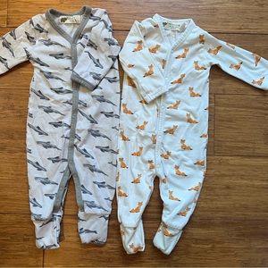 Monica + Andy organic cotton footed pajamas BUNDLE
